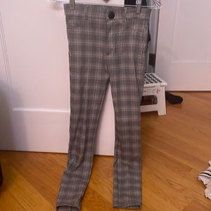 Zara plaid pants xs